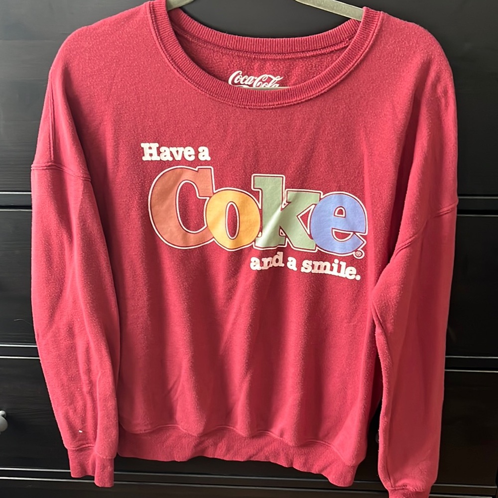 Coca-Cola Sweatshirt, “Have a Coke and a smile”, women’s XS